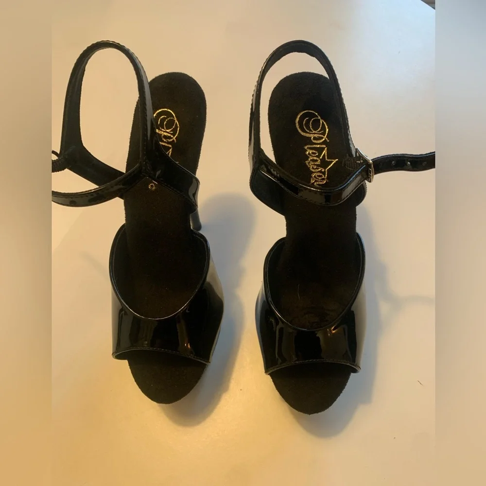 Pleaser Black Platform Heels - Picture 4 of 5